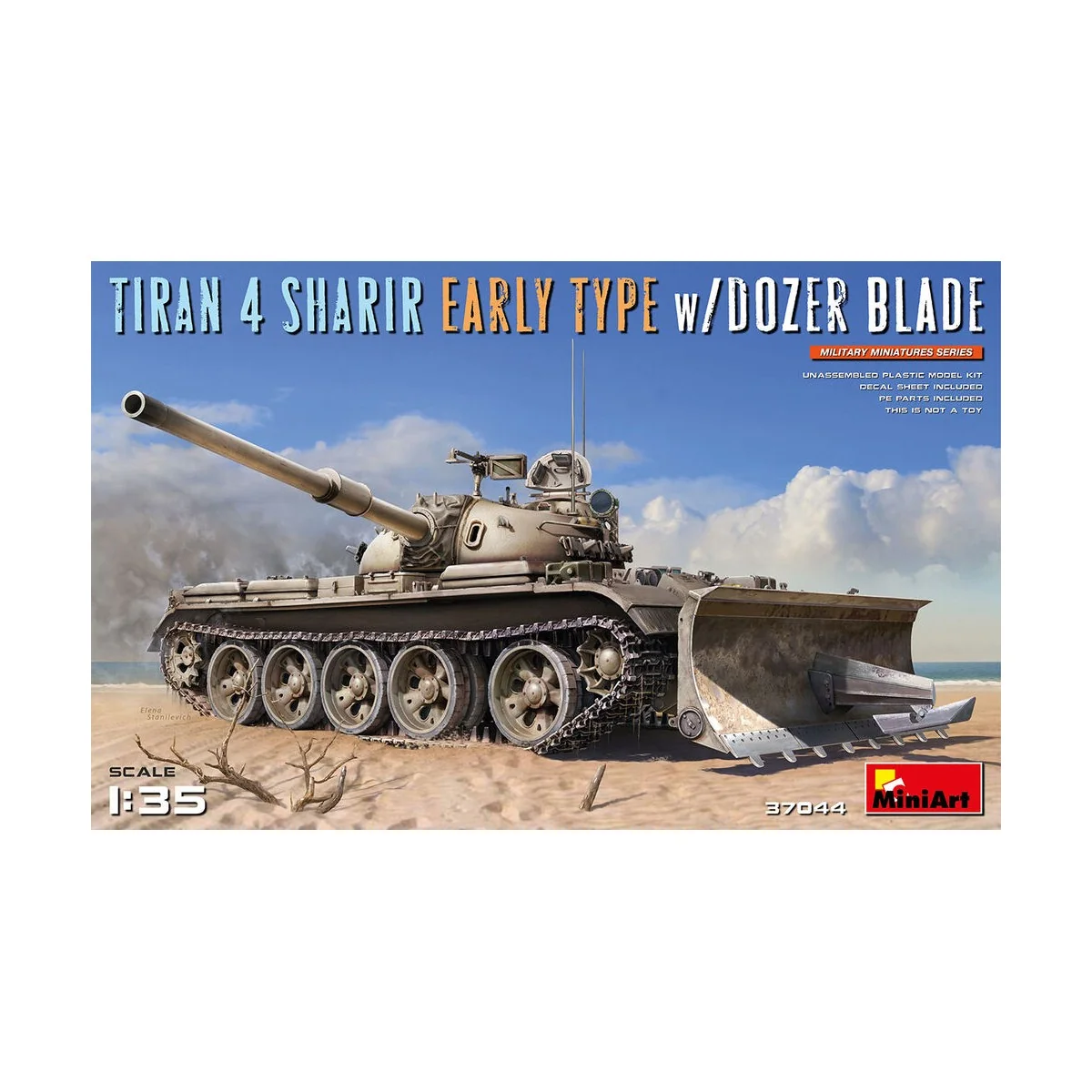 Tiran 4 Sharir Early Type w/Dozer Blade, 1/35 - MiniArt 37044 Tiran 4 Sharir Early Type w/Dozer Blade, 1/35 - MiniArt 37044