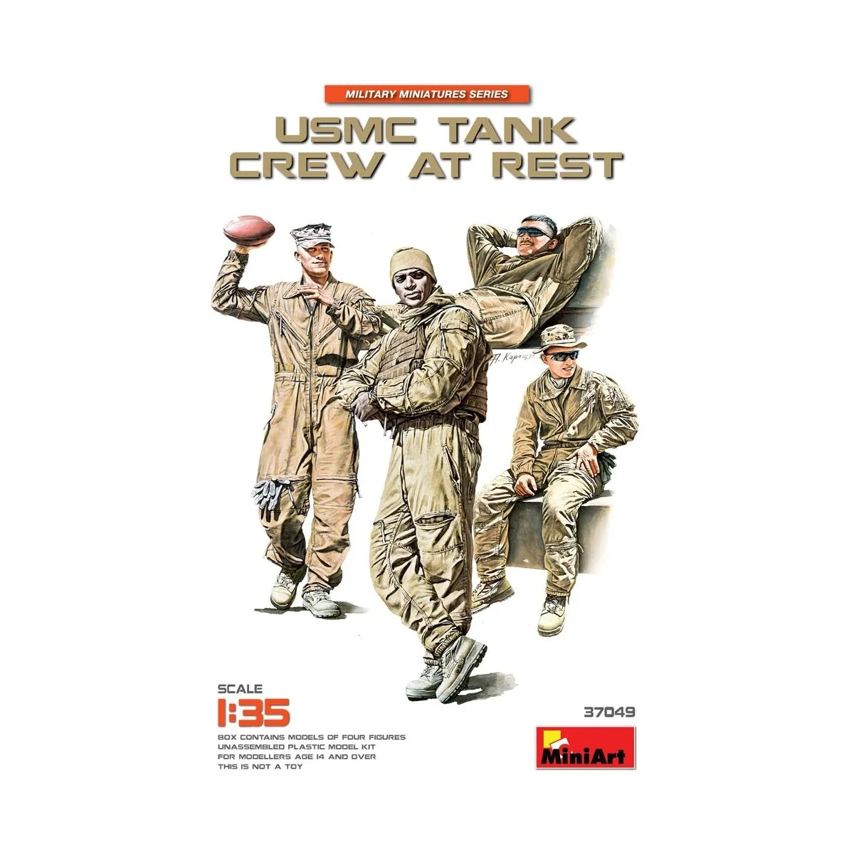 USMC Tank Crew at Rest, 1/35 - MiniArt 37049 USMC Tank Crew at Rest, 1/35 - MiniArt 37049