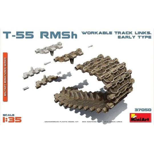 T-55 RMSh Workable Track Links. Early Type, 1/35 - MiniArt 37050 T-55 RMSh Workable Track Links. Early Type, 1/35 - MiniArt 37050