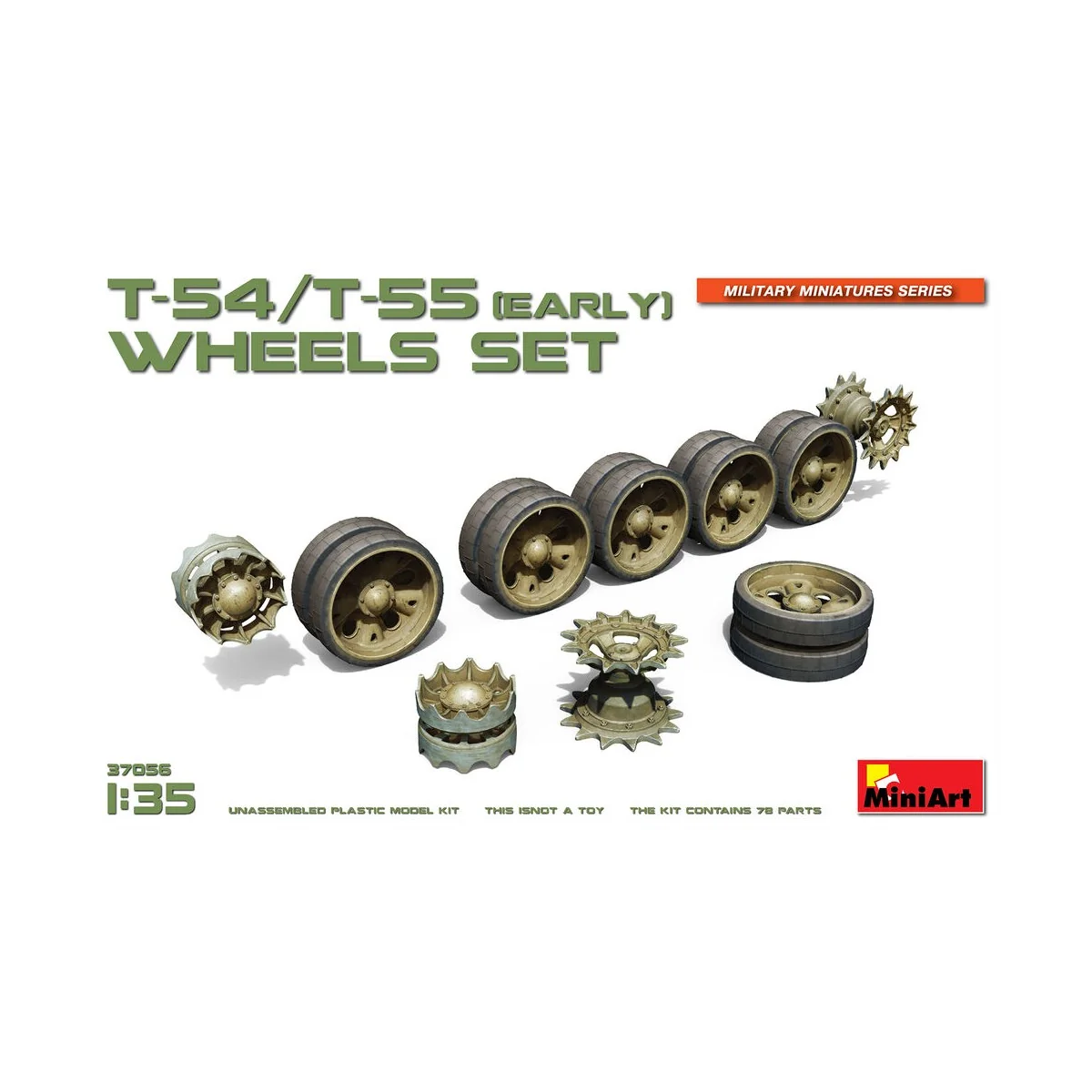 T-54/T-55(Early) Wheels Set, 1/35 - MiniArt 37056 T-54/T-55(Early) Wheels Set, 1/35 - MiniArt 37056