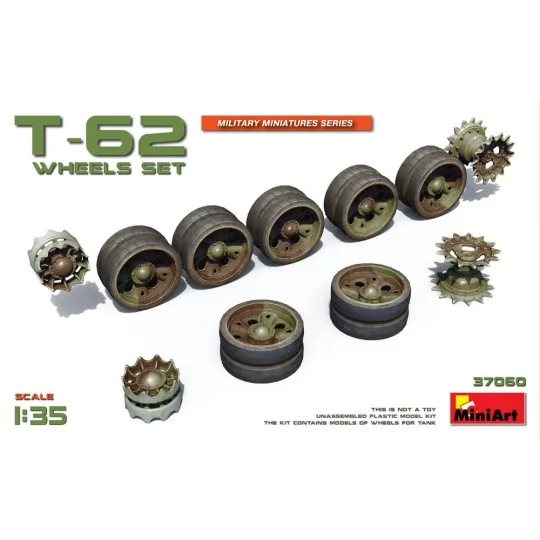 T-62 Wheels Set, 1/35 - MiniArt 37060 T-62 Wheels Set, 1/35 - MiniArt 37060