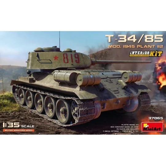 T-34-85 Mod. 1945. Plant 112. Interior Kit, 1/35 - MiniArt 37065 T-34-85 Mod. 1945. Plant 112. Interior Kit, 1/35 - MiniArt 37065