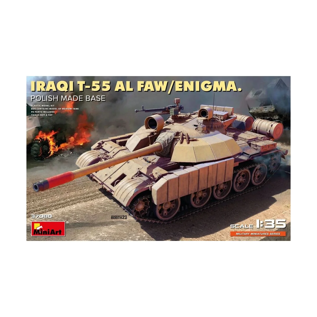 Iraqi T-55 Al Faw/Enigma. Polish Made Base, 1/35 - MiniArt 37080 Iraqi T-55 Al Faw/Enigma. Polish Made Base, 1/35 - MiniArt 37080