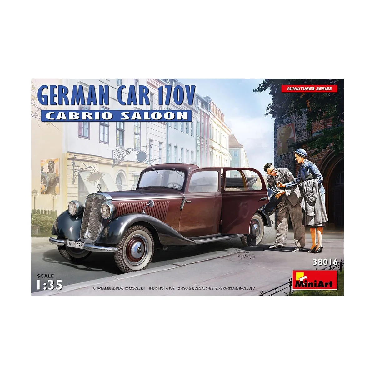 German Car 170V Cabrio Saloon, 1/35 - MiniArt 38016