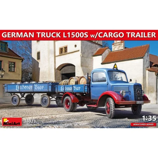 German Truck L1500S W/Cargo Trailer, 1/35 - MiniArt 38023 German Truck L1500S W/Cargo Trailer, 1/35 - MiniArt 38023