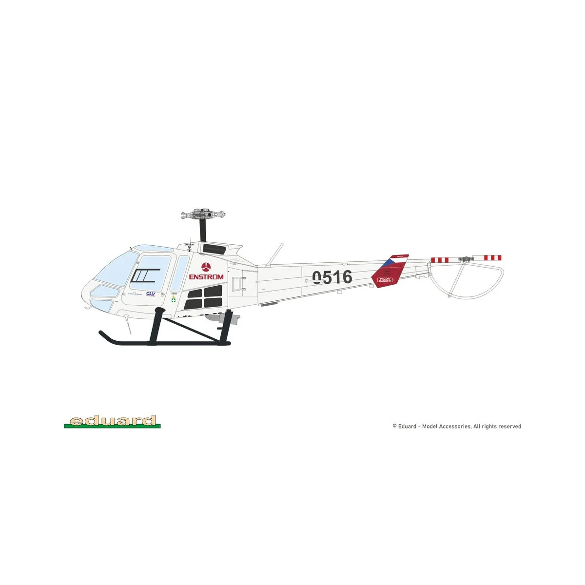 ENSTROM 480, 1/72 - Eduard Plastic Kits 972012