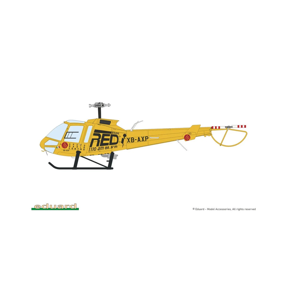 ENSTROM 480, 1/72 - Eduard Plastic Kits 972012