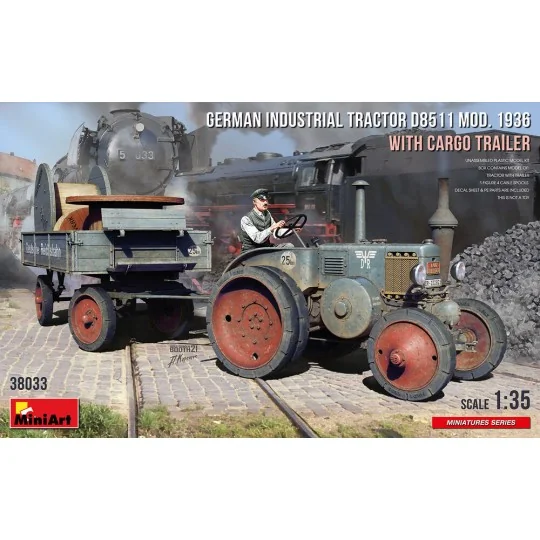 German Industrial Tractor D8511 Mod. 1936 with Cargo Trailer (1 Fig...