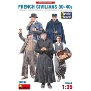 French Civilians '30-'40s. Resin Heads, 1/35 - MiniArt 38037