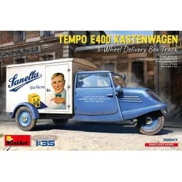 Tempo E400 Kastenwagen 3-Wheel Delivery Box Track, 1/35 - MiniArt 3...