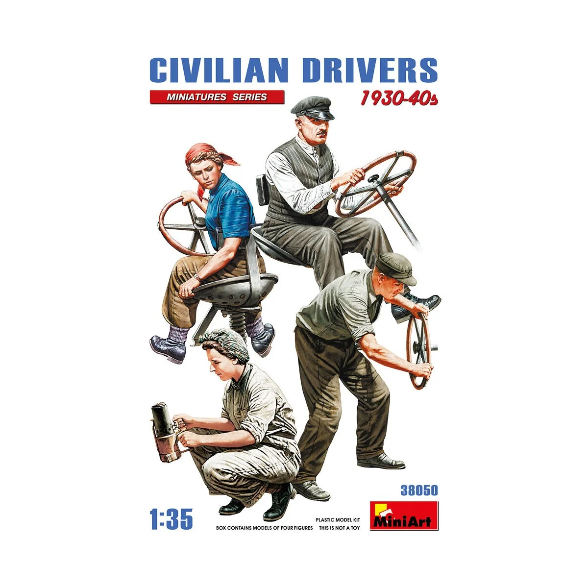 Civilian Drivers 1930-40s, 1/35 - MiniArt 38050 Civilian Drivers 1930-40s, 1/35 - MiniArt 38050