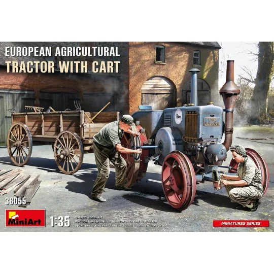 European Agricultural Tractor with Cart, 1/35 - MiniArt 38055