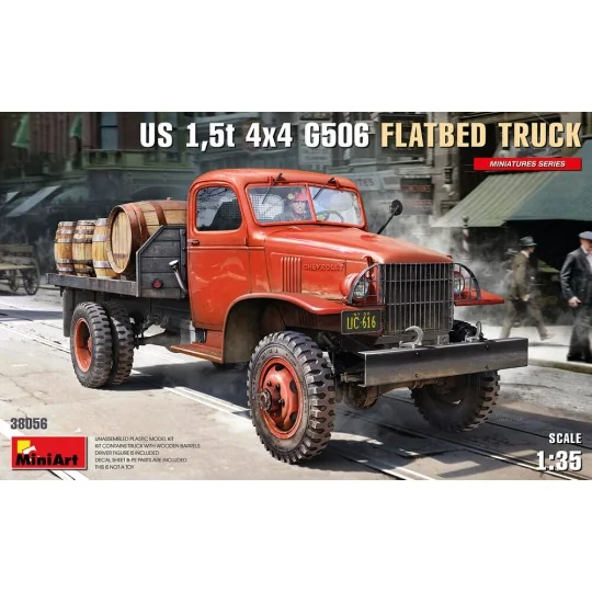 Us 1, 5T 4x4 G506 Flatbed Truck, 1/35 - MiniArt 38056 Us 1, 5T 4x4 G506 Flatbed Truck, 1/35 - MiniArt 38056