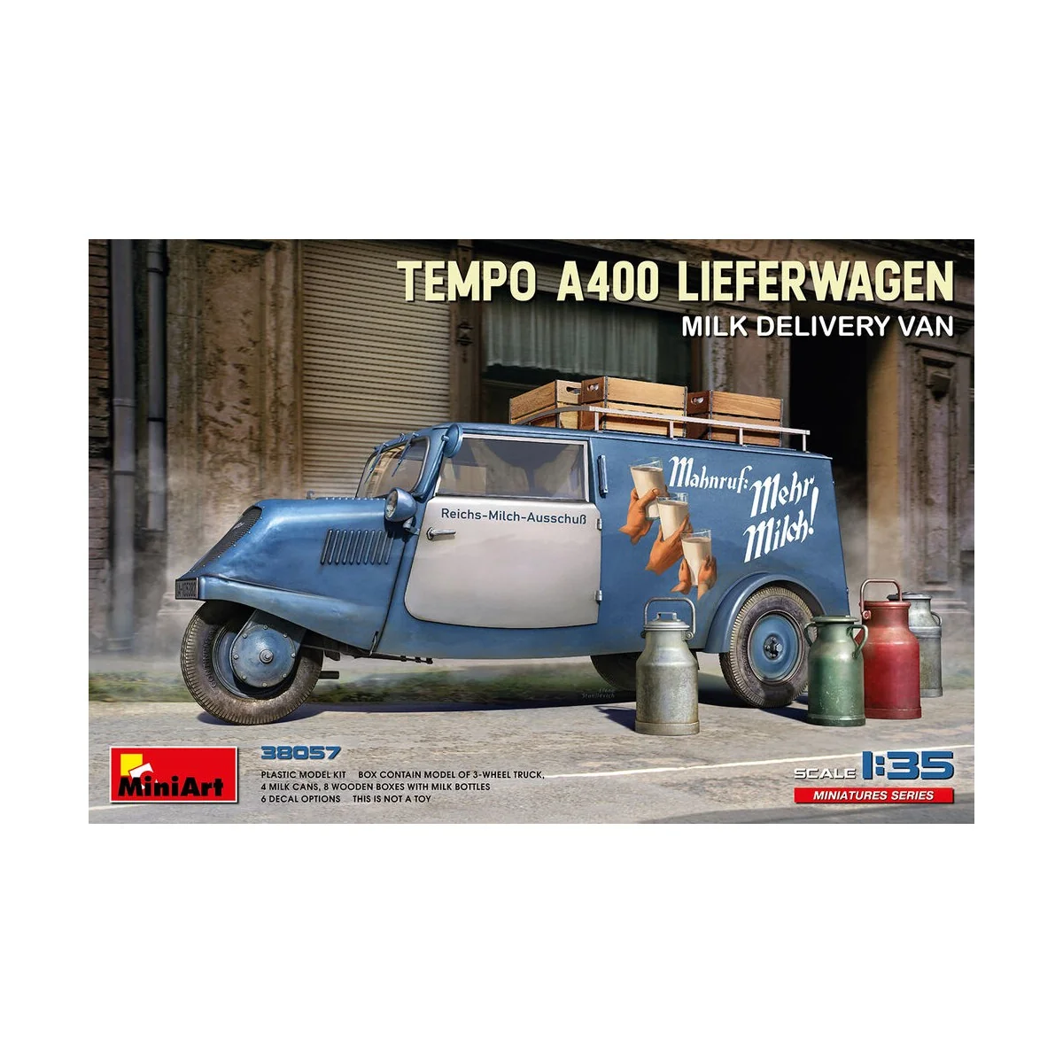 Tempo A400 Lieferwagen. Milk Delivery Van, 1/35 - MiniArt 38057