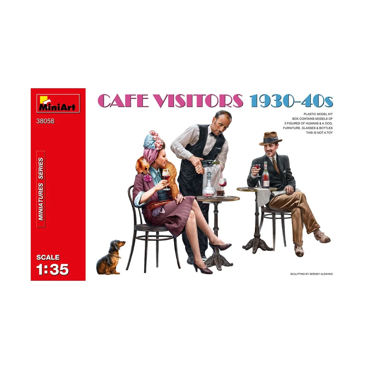 Cafe Visitors 1930-40s, 1/35 - MiniArt 38058