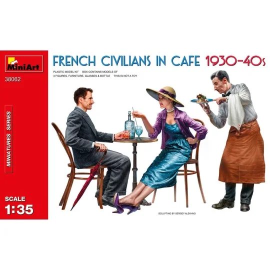 French Civilians in Cafe 1930-40s, 1/35 - MiniArt 38062 French Civilians in Cafe 1930-40s, 1/35 - MiniArt 38062