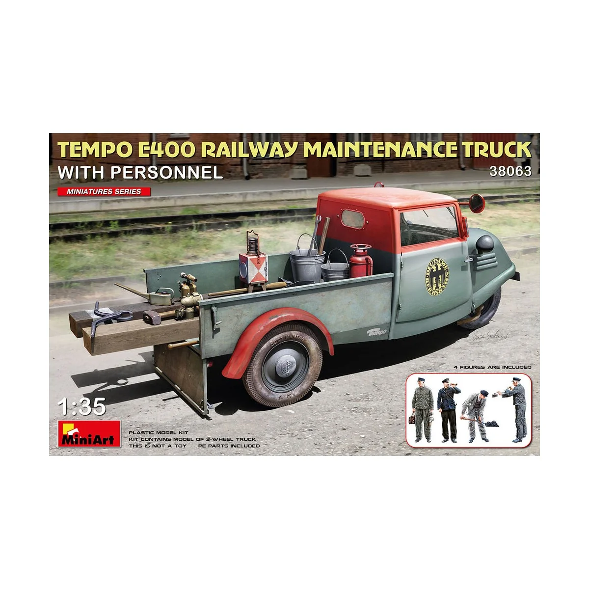 Tempo E400 Railway Maintenance Truck with Personnel, 1/35 - MiniArt...