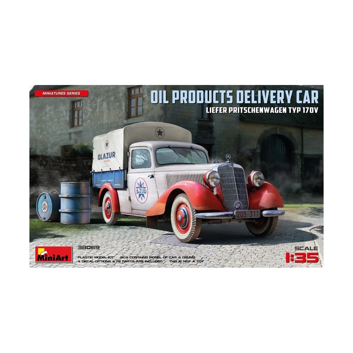 Liefer Pritschenwagen Typ 170V Oil Products Delivery Car, 1/35 - Mi... Liefer Pritschenwagen Typ 170V Oil Products Delivery Car, 1/35 - Mi...