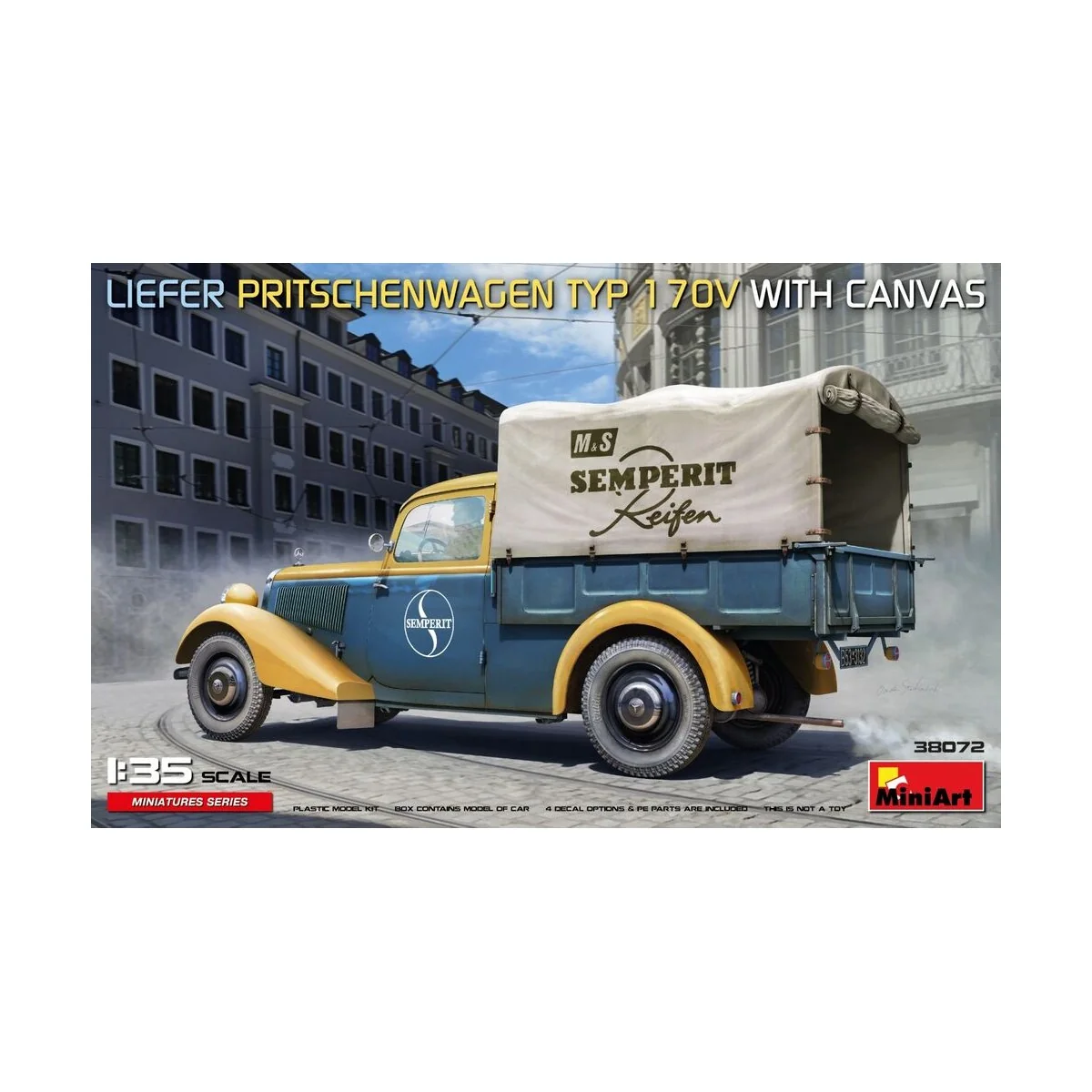 Liefer Pritschenwagen Typ 170V with Canvas, 1/35 - MiniArt 38072 Liefer Pritschenwagen Typ 170V with Canvas, 1/35 - MiniArt 38072