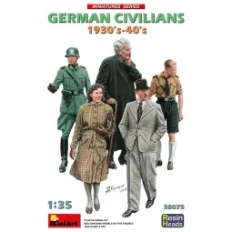 German Civilians 1930-40s. Resin Heads, 1/35 - MiniArt 38075