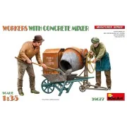 WORKERS WITH CONCRETE MIXER, 1/35 - MiniArt 38077 WORKERS WITH CONCRETE MIXER, 1/35 - MiniArt 38077