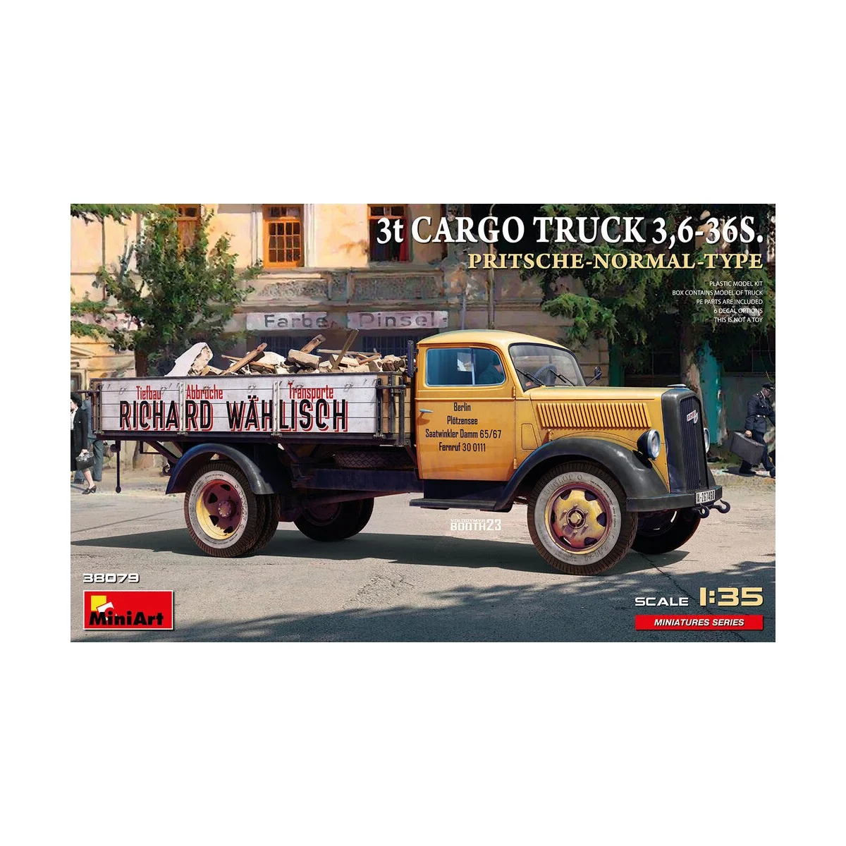 3t Cargo Truck 3, 6-36S. Pritsche-Normal-Type, 1/35 - MiniArt 38079