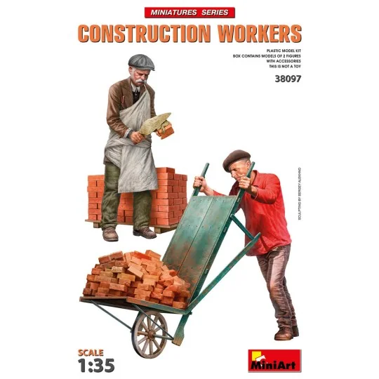 Construction Workers with Accessories, 1/35 - MiniArt 38097 Construction Workers with Accessories, 1/35 - MiniArt 38097