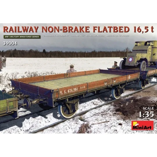 Railway Non-brake Flatbed 16, 5 t, 1/35 - MiniArt 39004