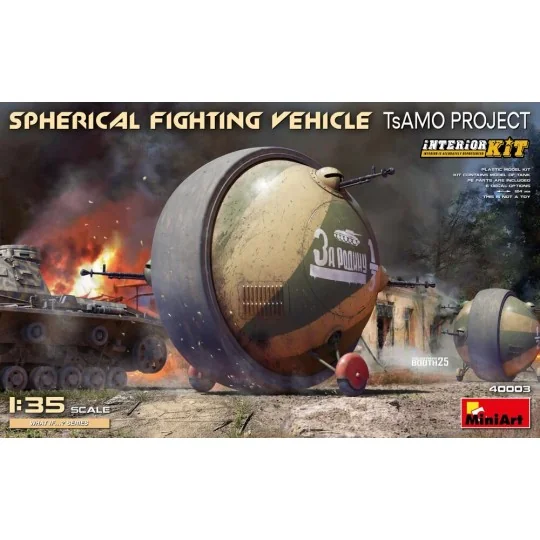 Spherical Fighting Vehicle (TsAMO Project).Interior Kit, 1/35 - Min...
