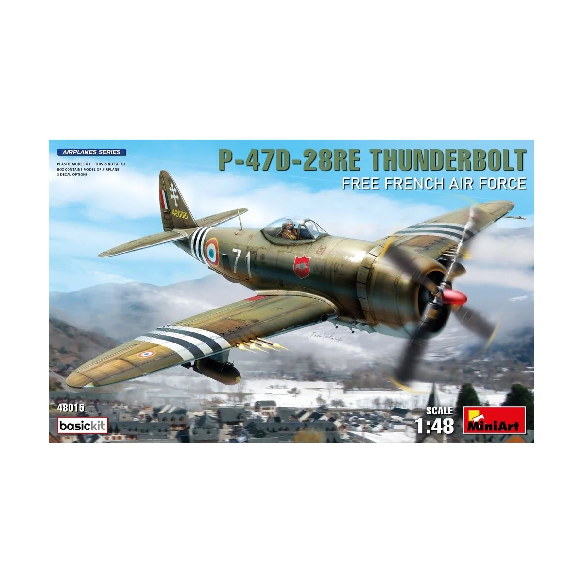 P-47D-28RE Thunderbolt. Free French Air Force. Basic Kit, 1/48 - Mi...