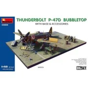 Thunderbolt P-47D Bubbletop w/Base & Accessories. Big Set, 1/48 - M... Thunderbolt P-47D Bubbletop w/Base & Accessories. Big Set, 1/48 - M...