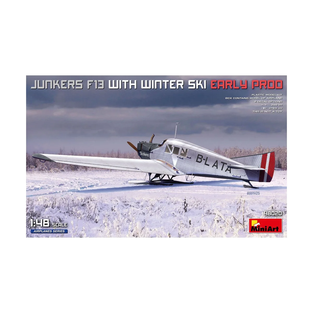 Junkers F13 with Winter Ski. Early Prod, 1/48 - MiniArt 48020 Junkers F13 with Winter Ski. Early Prod, 1/48 - MiniArt 48020