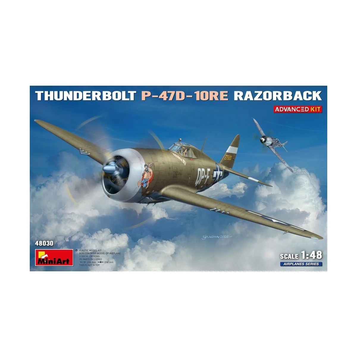 Thunderbolt P-47D-10RE Razorback. Advanced Kit, 1/48 - MiniArt 48030