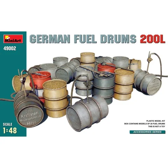 German Fuel Drums 200L, 1/48 - MiniArt 49002 German Fuel Drums 200L, 1/48 - MiniArt 49002