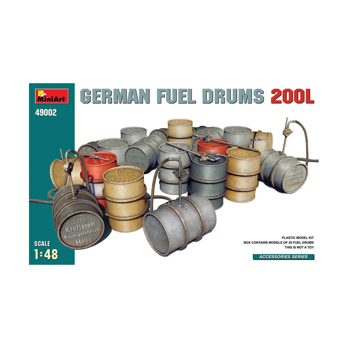 German Fuel Drums 200L, 1/48 - MiniArt 49002 German Fuel Drums 200L, 1/48 - MiniArt 49002