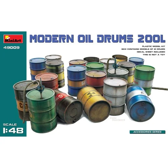 'Modern Oil Drums (200l), 1/48 - MiniArt 49009 'Modern Oil Drums (200l), 1/48 - MiniArt 49009