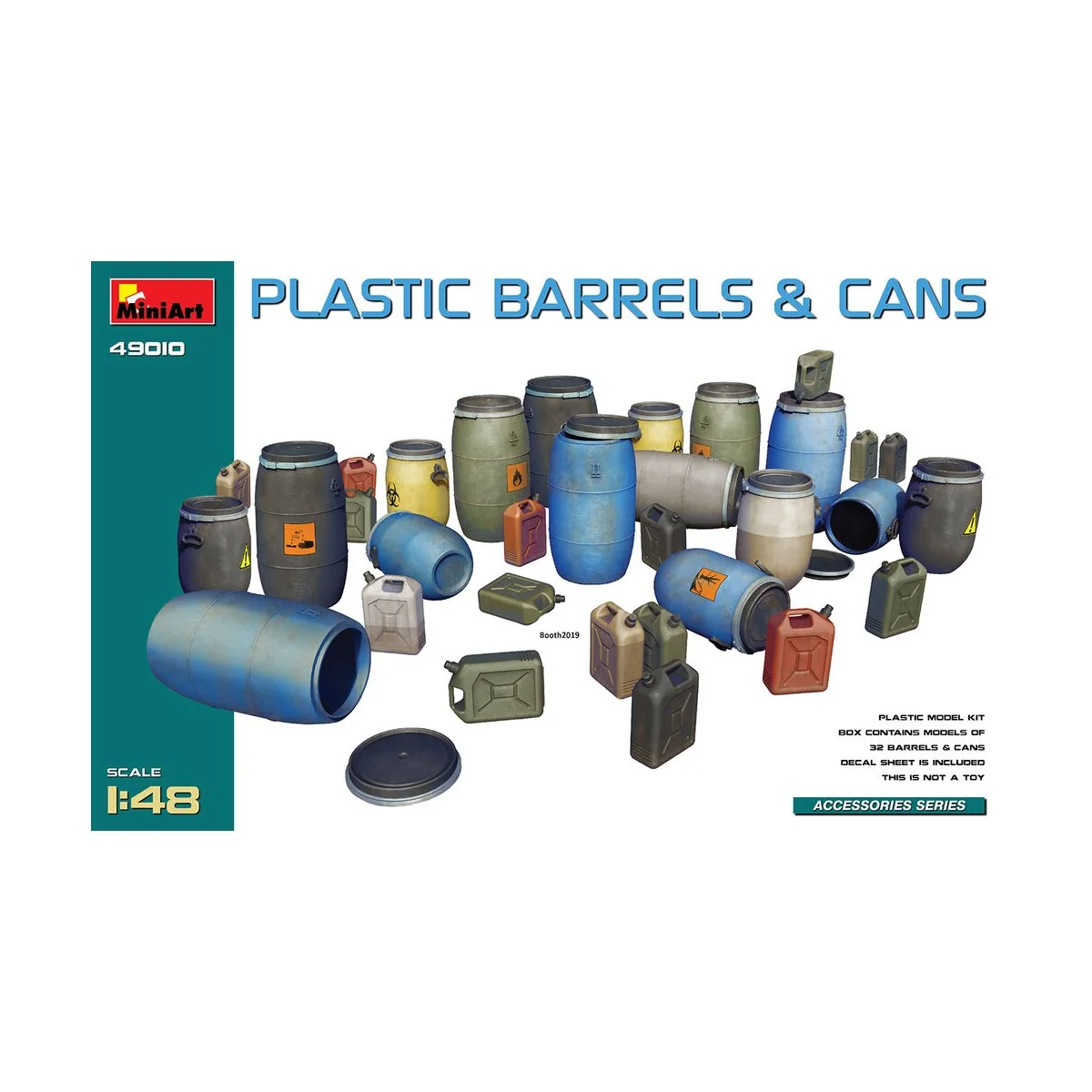 Plastic Barrels & Cans, 1/48 - MiniArt 49010 Plastic Barrels & Cans, 1/48 - MiniArt 49010
