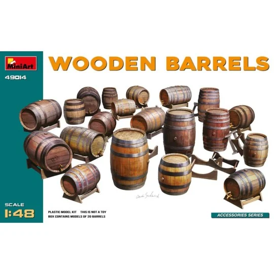 Wooden Barrels, 1/48 - MiniArt 49014 Wooden Barrels, 1/48 - MiniArt 49014