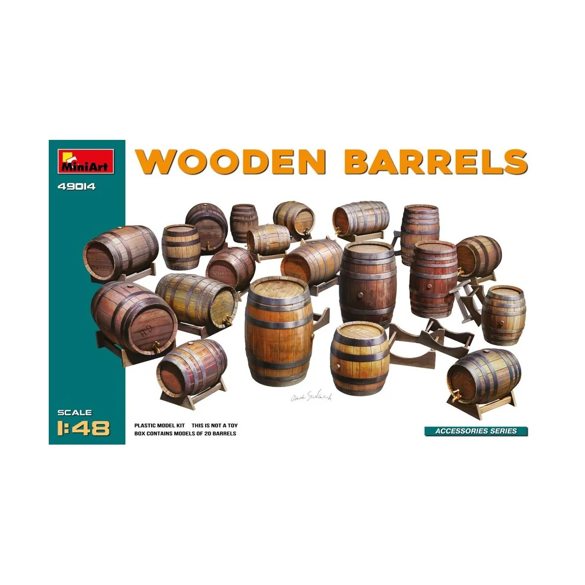 Wooden Barrels, 1/48 - MiniArt 49014 Wooden Barrels, 1/48 - MiniArt 49014