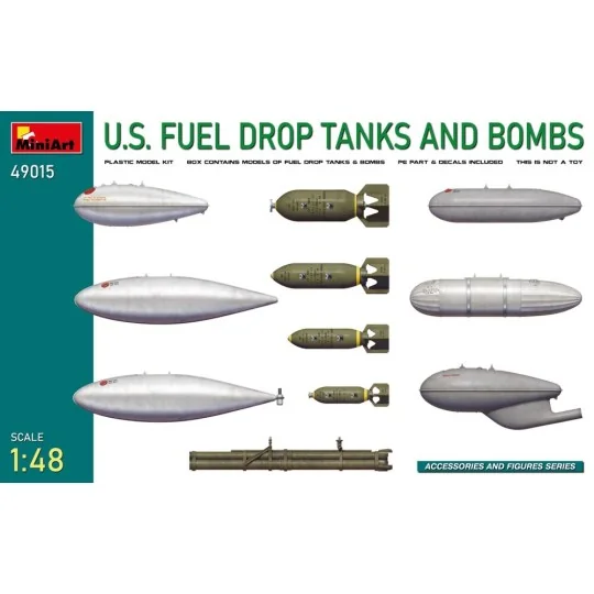 U.S. Fuel Drop Tanks and Bombs, 1/48 - MiniArt 49015 U.S. Fuel Drop Tanks and Bombs, 1/48 - MiniArt 49015
