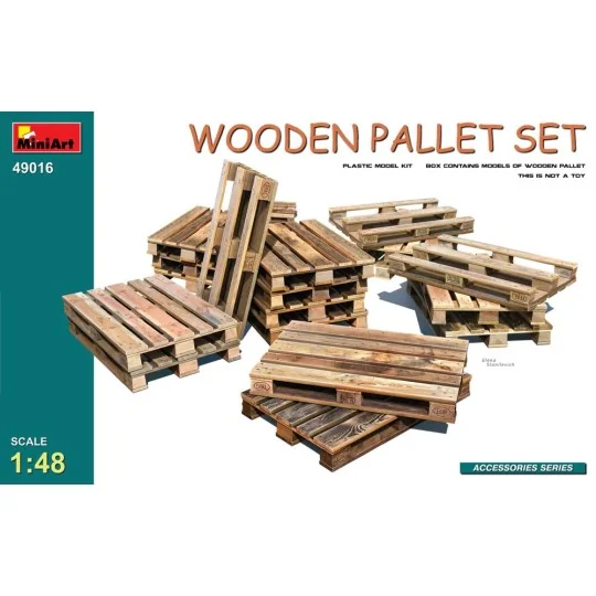 Wooden Pallet Set, 1/48 - MiniArt 49016 Wooden Pallet Set, 1/48 - MiniArt 49016