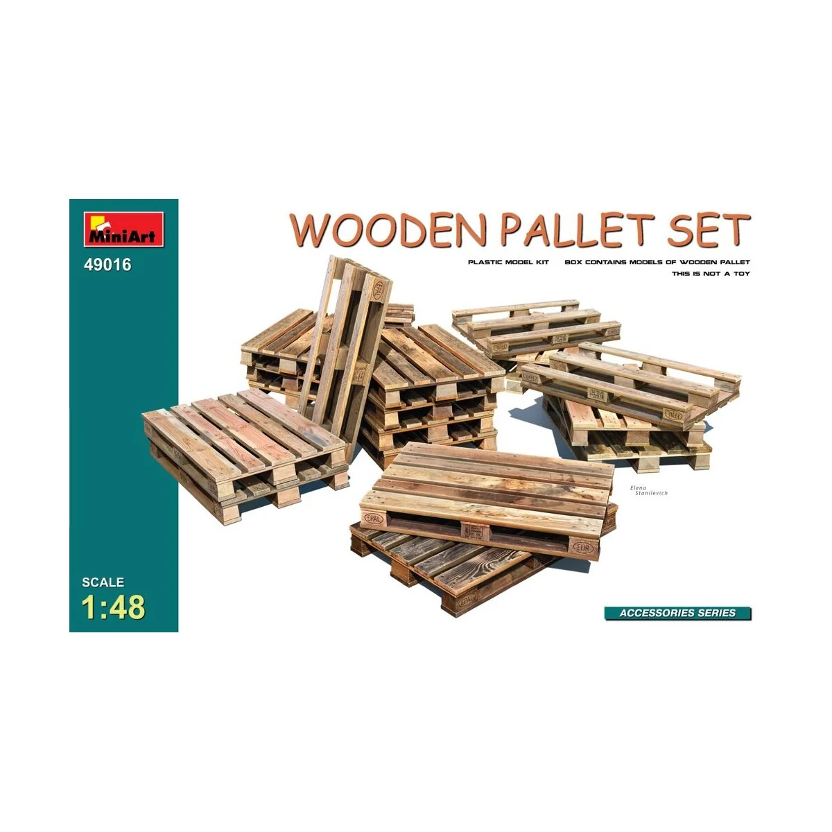 Wooden Pallet Set, 1/48 - MiniArt 49016 Wooden Pallet Set, 1/48 - MiniArt 49016