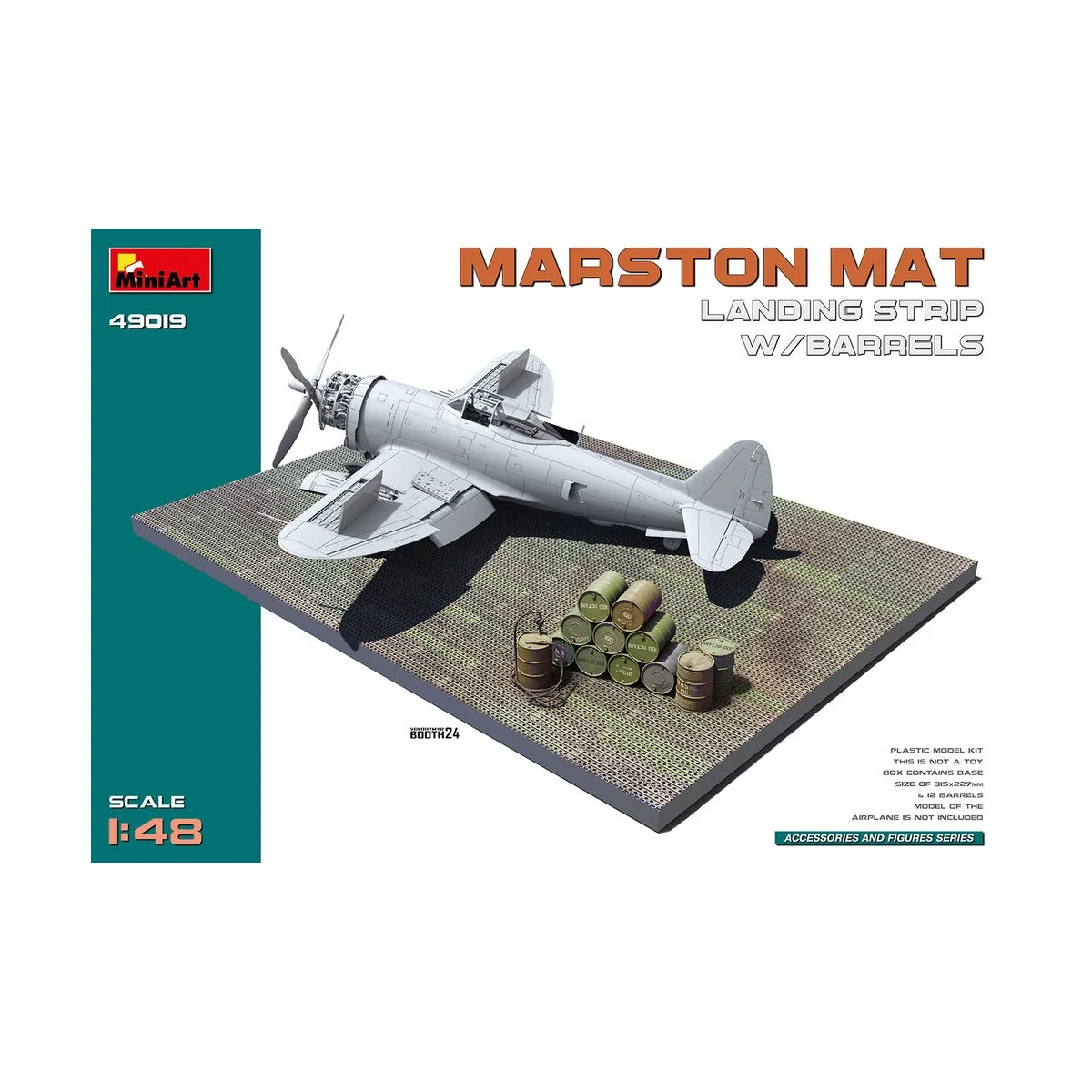 Marston Mat Landing Strip w/Barrels, 1/48 - MiniArt 49019