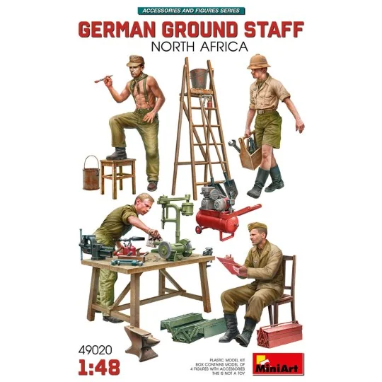 German Ground Staff w/Accessories. North Africa, 1/48 - MiniArt 49020