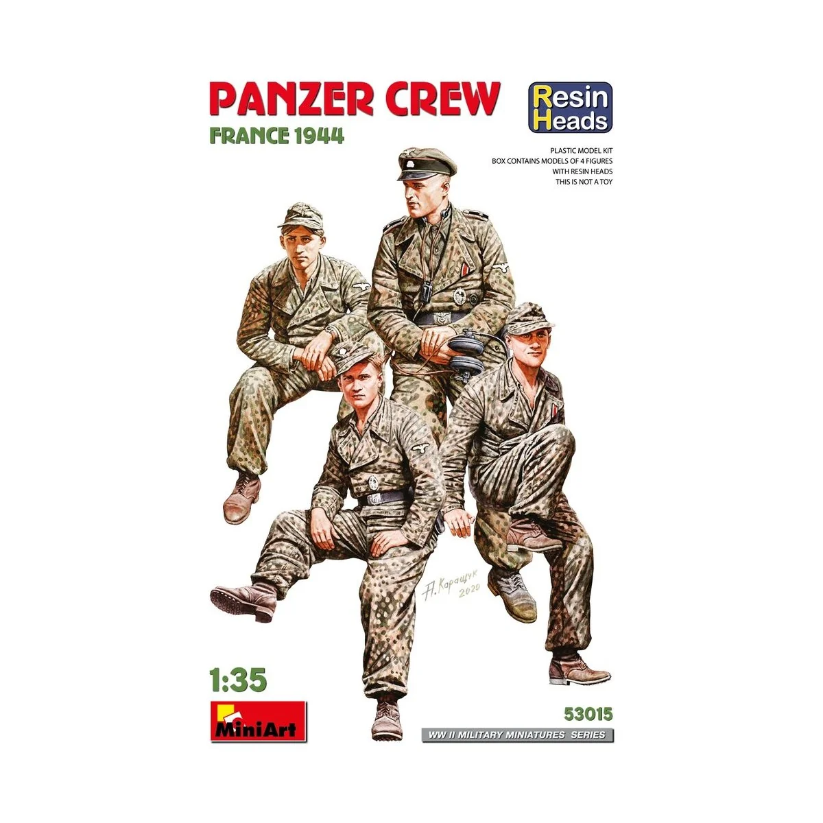 Panzer Crew. France 1944. Resin Heads, 1/35 - MiniArt 53015 Panzer Crew. France 1944. Resin Heads, 1/35 - MiniArt 53015