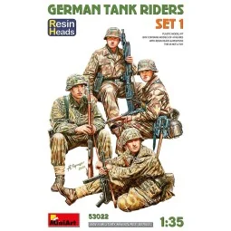 German Tank Riders Set 1. Resin Heads, 1/35 - MiniArt 53022
