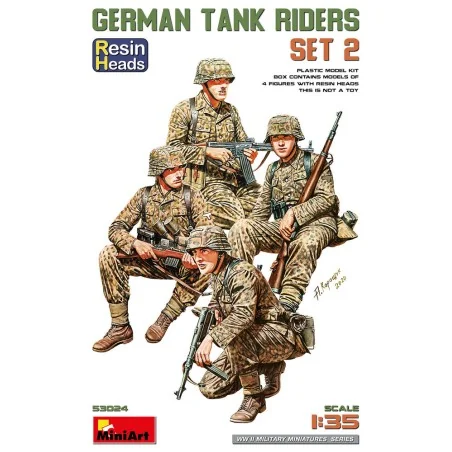 German Tank Riders Set 2. Resin Heads, 1/35 - MiniArt 53024