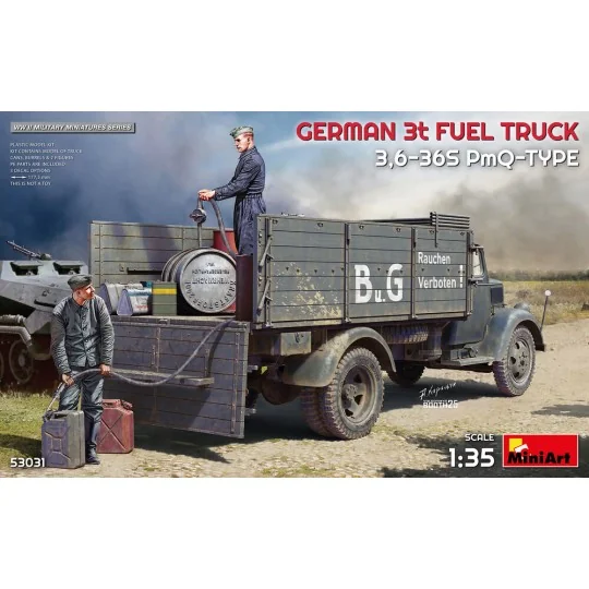 German 3t Fuel Truck 3, 6-36S PmQ-Type, 1/35 - MiniArt 53031 German 3t Fuel Truck 3, 6-36S PmQ-Type, 1/35 - MiniArt 53031