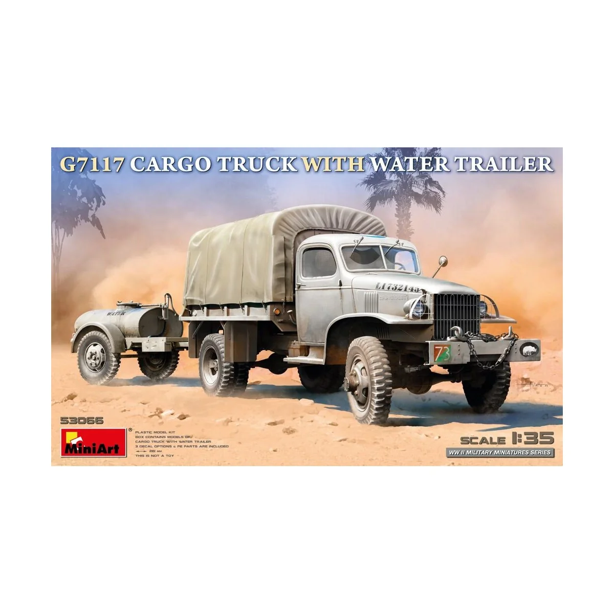 G7117 Cargo Truck with Water Trailer, 1/35 - MiniArt 53066 G7117 Cargo Truck with Water Trailer, 1/35 - MiniArt 53066