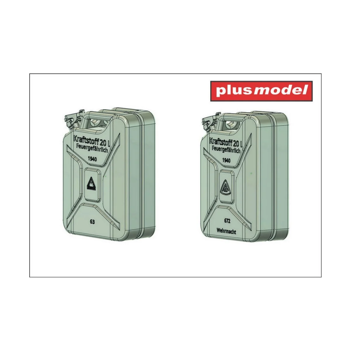 German canisters late -Schwelm, ABP, 1/35 - Plus model DP3088